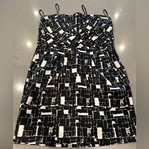 Costa Blanca Strapless Black and White Dress
